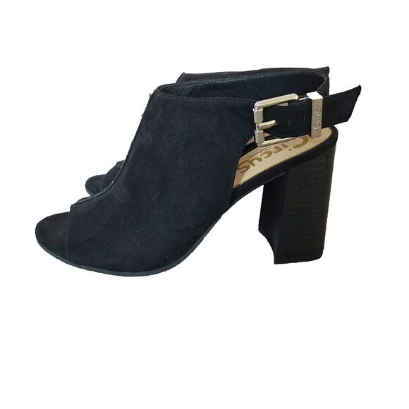 Circus by Sam Edelman BLACK SUEDE HEELED SANDALS SIZE 6 - Picture 2 of 5